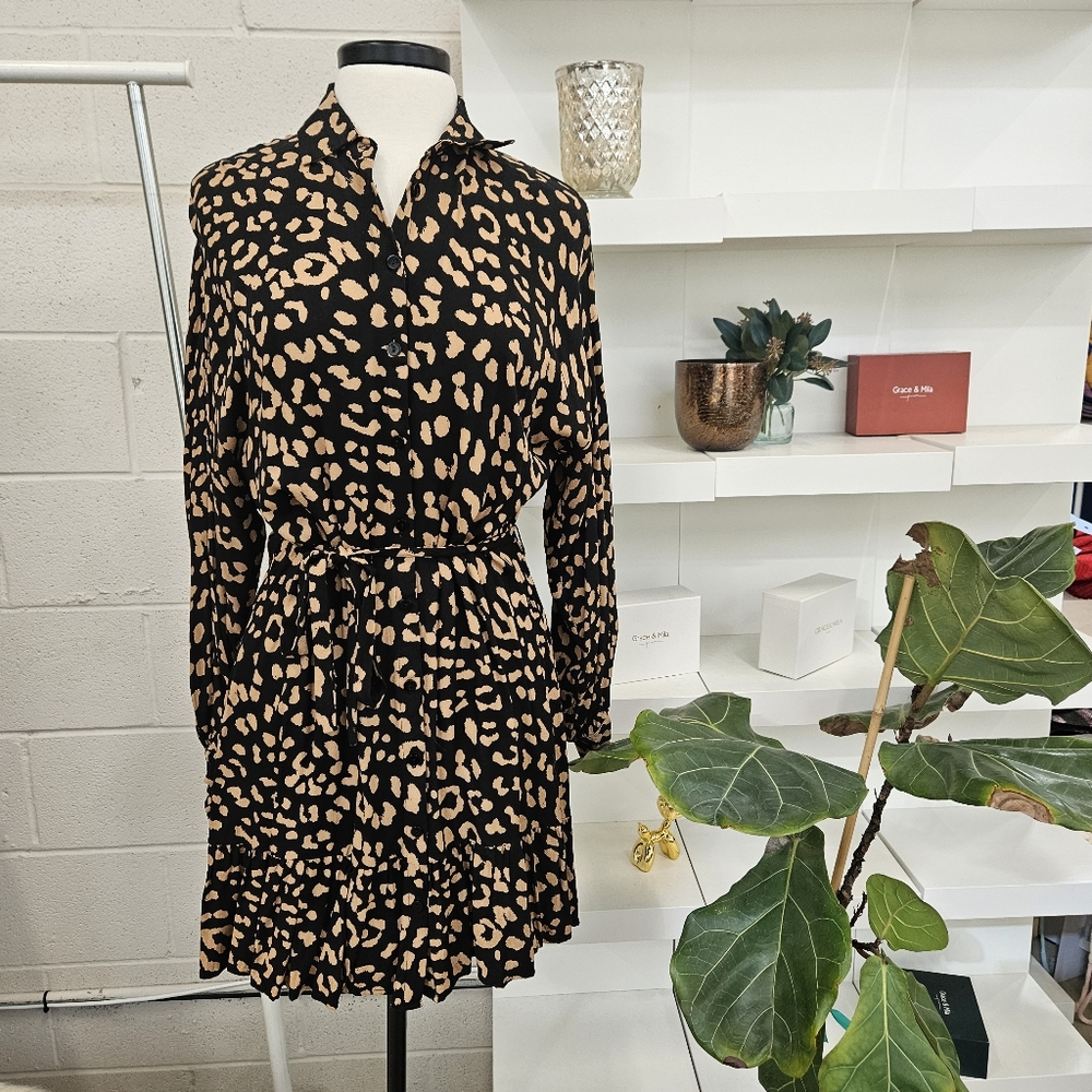 NWT Leopard Shirtdress